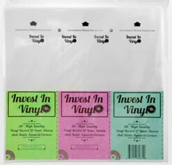 50 LP Inner Sleeves Anti Static Square Vinyl Record Sleeves 33 RPM 12" Provide Your LP Collection With The Proper Protection - Invest In Vinyl