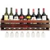 TUORUI Wine Rack Wall Mounted ,Wine Glass & Wine Bottle Display Rack,Pine Wood,8 Bottle 8 Long Stem Glass Holder?Charcoal Walnut Color? 2 TUORUI Wine Rack Wall Mounted ,Wine Glass & Wine Bottle Display Rack,Pine Wood,8 Bottle 8 Long Stem Glass Holder?Charcoal Walnut Color? -Amazon Store 511reOHcvxL