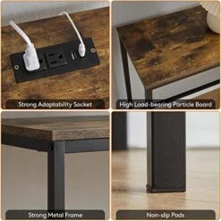 Lifewit 39.4” Console Entryway Table With 2 Power Outlets And 2 USB Ports,Industrial Narrow Sofa Table For Hallway, Living Room,Bedroom,Kitchen, Metal Frame, Rustic Brown, Easy Assembly 15 Lifewit 39.4” Console Entryway Table With 2 Power Outlets And 2 USB Ports,Industrial Narrow Sofa Table For Hallway, Living Room,Bedroom,Kitchen, Metal Frame, Rustic Brown, Easy Assembly -Amazon Store 511sS2URCyL