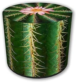 ZTOZZ Round Pouf Indoor - Printed Ottoman Foot Stool For Dining, Living Room Or Bedroom With Removable Cover - Platan Print -Amazon Store 5121Tpi3deS. AC