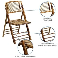 Flash Furniture American Champion Bamboo Folding Chair 11 Flash Furniture American Champion Bamboo Folding Chair -Amazon Store 5128GGvON8L