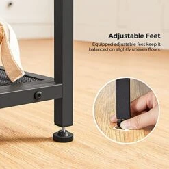 VASAGLE Baker’s Rack, Kitchen Shelf, Kitchen Island, Microwave Oven Stand With 3 Open Shelves, 6 Hooks, Metal Frame, 31.5 X 15.7 X 35.4 Inches, Industrial, Rustic Brown And Black UKKI002B01 -Amazon Store 512FiJTD6tS