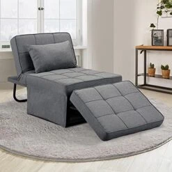 Diophros Sofa Bed, Convertible Chair 4 In 1 Multi-Function Modern Folding Ottoman Guest Bed With Adjustable Sleeper For Small Room Apartment, Large -Amazon Store 512GVRoERzL. AC