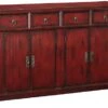 Hooker Furniture 58'' Red Asian Cabinet, Hand Painted Rich 1 Hooker Furniture 58'' Red Asian Cabinet, Hand Painted Rich -Amazon Store 512RIXv70tL