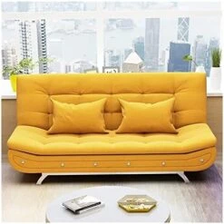 Futon Sofa Bed, Sleeper Sofa Bed For Living Room, Futon Sofa Bed, Folding Convertible Sofa Bed, Cotton Fabric Couch Bed, 3 Angles Adjustable Back,Modern Convertible Folding Recliner ( Color : Orange ) -Amazon Store 512gOQcSltL. AC