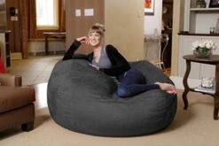 Chill Sack - Bean Bag Lounger, 5-Feet, Charcoal -Amazon Store 513D8RgWhIL