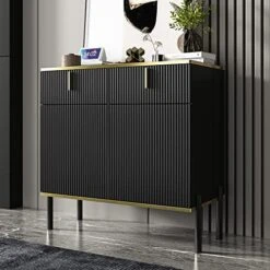 ECACAD Sideboard Buffet Cabinet With 4 Drawers, 4 Storage Compartments & 4 Doors, Kitchen Console Table Storage Cabinet Coffee Bar Accent Cabinet For Living Room, Hallway, White -Amazon Store 513VBOlarCL. AC