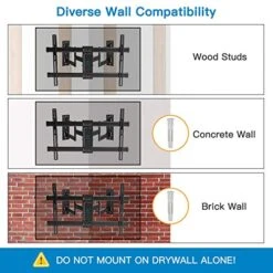 Corner TV Wall Mount Full Motion- Corner TV Bracket Fits 37-70 Inch LED, LCD 4K Flat Curved Screen TVs- Hold Up To 99 Lbs Max VESA 600x400 W/Tilt, Swivel And Level -Amazon Store 513jWV5cTEL