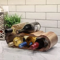7Penn Wooden Countertop Wine Rack - 6 Bottle Horizontal Acacia Wood Wine Storage Rack Wine Holder Stands For Counter 13 7Penn Wooden Countertop Wine Rack - 6 Bottle Horizontal Acacia Wood Wine Storage Rack Wine Holder Stands For Counter -Amazon Store 513skYX5y5L
