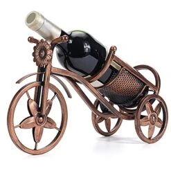TRSPCWR Tabletop Wine Rack, Wine Bottle Holder Single Bottle Bike Shaped, Freestanding Countertop Wine Rack And Wine Bottle Storage, Wine Gifts Home Bar Decor Crafts