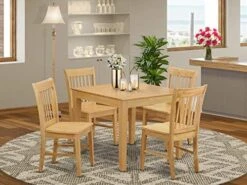 EAST WEST FURNITURE 5 PC Kitchen Table Set With A Table And 4 Dining Chairs In Mahogany. -Amazon Store 5142i5I1QsL. AC
