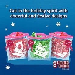 Ziploc Quart Food Storage Bags, Grip 'n Seal Technology For Easier Grip, Open, And Close, 24 Count, Holiday Designs, Packaging May Vary -Amazon Store 5143BWsWt2L