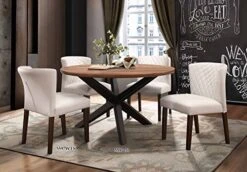 Homelegance Nelina 53" Round Dining Table, Walnut Espresso -Amazon Store 51454TOffTL