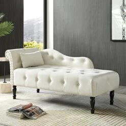 KIVENJAJA Velvet Chaise Lounge Indoor, 60” Tufted Upholstered Lounge Chair With Pillow & Rolled Arm Nailhead Trim For Bedroom Living Room Office, Burgundy 20 KIVENJAJA Velvet Chaise Lounge Indoor, 60” Tufted Upholstered Lounge Chair With Pillow & Rolled Arm Nailhead Trim For Bedroom Living Room Office, Burgundy -Amazon Store 5148oW1CmfL. AC