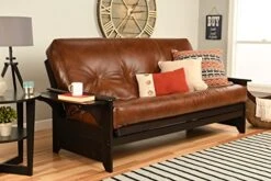 Kodiak Futons Phoenix Full Size Futon In Espresso Finish, Oregon Trail Saddle