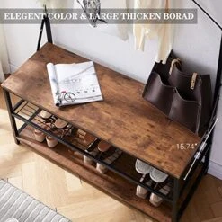 3-in-1 Entryway Coat Rack,Vintage Industrial Hall Tree 72 Inch With Storage Bench And Coat Racks Entryway Storage Shelf Organizer With 9 Hooks, Large Size, Wood Look Accent Furniture With Metal Frame 10 3-in-1 Entryway Coat Rack,Vintage Industrial Hall Tree 72 Inch With Storage Bench And Coat Racks Entryway Storage Shelf Organizer With 9 Hooks, Large Size, Wood Look Accent Furniture With Metal Frame -Amazon Store 514OSvMn3TL