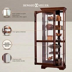 Howard Miller Bernadette Curio Cabinet 680-501 – Hampton Cherry Finish, Heavily Distressed Home Decor, Four Glass Shelves, Five Level Display Case, Locking Slide Door, Halogen Light 10 Howard Miller Bernadette Curio Cabinet 680-501 – Hampton Cherry Finish, Heavily Distressed Home Decor, Four Glass Shelves, Five Level Display Case, Locking Slide Door, Halogen Light -Amazon Store 514gVufoSDL
