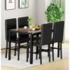 Lamerge Dining Table Set For 4, Faux Marble Table With 4 PU Leather Chairs, Modern Kitchen Table And Chairs For 4, Small Kitchen Table And Chairs For Dining Room, Kitchen, Coffee -Amazon Store 514xWIaqZkL