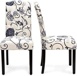 Giantex Parsons Chairs, Set Of 2 Uphostered Kitchen Dining Chairs W/Wood Legs, Padded Seat, Linen Fabric, Nails, Tufted Dining Chairs, Ideal For Dining Room, Kitchen, Living Room -Amazon Store 51531FyxogL. AC