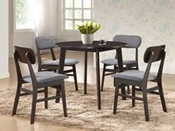 Baxton Studio Debbie Mid-Century Round Dining Table, Dark Brown -Amazon Store 5154l1oCN9L