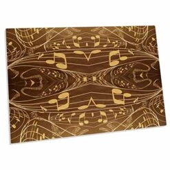 3dRose Florene Music - Music Gone Crazy - Desk Pad Place Mats (dpd-29763-1)