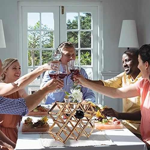 ZEAYEA 2 Pack Wood Wine Bottle Holder, Foldable Countertop Wine Rack With 20 Bottles, Free Standing Wine Storage Rack Display Shelf For Home, Kitchen, Bar, Cabinet, Pantry 6 ZEAYEA 2 Pack Wood Wine Bottle Holder, Foldable Countertop Wine Rack With 20 Bottles, Free Standing Wine Storage Rack Display Shelf For Home, Kitchen, Bar, Cabinet, Pantry - Image 4