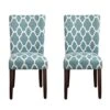 HomePop Parsons Classic Upholstered Accent Dining Chair, Set Of 2, Teal And Cream Geometric 1 HomePop Parsons Classic Upholstered Accent Dining Chair, Set Of 2, Teal And Cream Geometric -Amazon Store 515kQCfRlNL