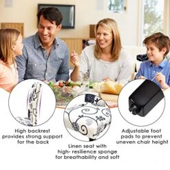 Giantex Parsons Chairs, Set Of 2 Uphostered Kitchen Dining Chairs W/Wood Legs, Padded Seat, Linen Fabric, Nails, Tufted Dining Chairs, Ideal For Dining Room, Kitchen, Living Room -Amazon Store 515lcoiLbbL