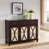 Kings Brand Furniture Rutheron Buffet Server Cabinet / Console Table, Mirrored Doors, Espresso -Amazon Store 515vT2MY3dL