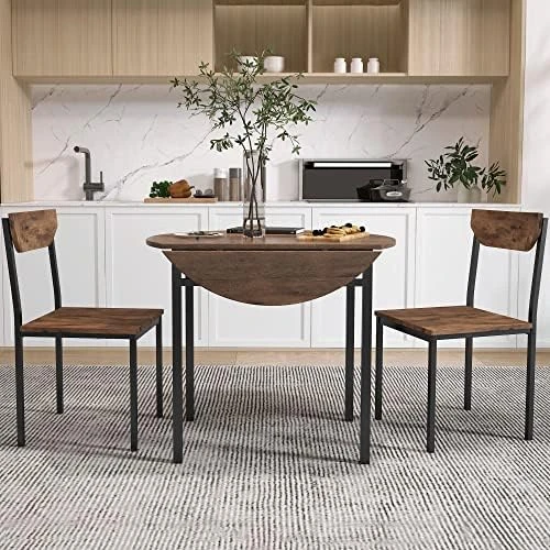 Merax Counter Height Pub Table Set With 3 Stools, Bar Table And Chair Set 4-Piece Dining Table Set With Metal Frame 17 Merax Counter Height Pub Table Set With 3 Stools, Bar Table And Chair Set 4-Piece Dining Table Set With Metal Frame - Image 15
