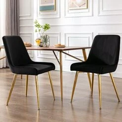 Kmax Velvet Dinning Chairs Mid Century Modern Side Chairs With Golden Legs For Kitchen & Dining Room Guest Room Restaurant, Set Of 2- Grey 29 Kmax Velvet Dinning Chairs Mid Century Modern Side Chairs With Golden Legs For Kitchen & Dining Room Guest Room Restaurant, Set Of 2- Grey -Amazon Store 516BelLTbnL. AC