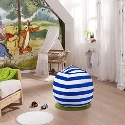 2-pack Stuffed Animal Storage Bean Bags For Kids Room Empty Animal Beanbag Chair Covers Only Without Filling Small Storage Bags For Toddlers, Children, Boys, Girls Room Decor, White Grey Blue Stripes 18 2-pack Stuffed Animal Storage Bean Bags For Kids Room Empty Animal Beanbag Chair Covers Only Without Filling Small Storage Bags For Toddlers, Children, Boys, Girls Room Decor, White Grey Blue Stripes -Amazon Store 516YpNpxiEL
