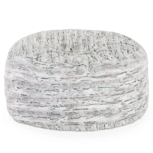 Jaxx 5 Foot Saxx Bean Bag Chair For Adults - Luxe Faux Fur, Silver Fox 3 Jaxx 5 Foot Saxx Bean Bag Chair For Adults - Luxe Faux Fur, Silver Fox