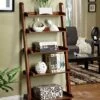PayLessHere Ladder Shelf, 5-Tier Bookshelf, Storage Rack Shelves,Wood Shelves Leaning Against The Wall Or Stand Alone For Bedroom Living Room,Brown -Amazon Store 516zj3MUdCL