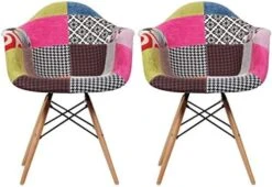 2xhome Modern Dining Side Chairs From Molded Plastic Armchair Shell With Natural Wooden Legs, Multicolor Ann, Set Of 2 -Amazon Store 517K7ojzOqL. AC