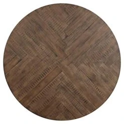 Homelegance Fideo 45" Round Industrial Style Dining Table, Pine,Brown -Amazon Store 517Ue1WteFL