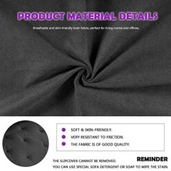 TYBOATLE Mid-Century Modern Living Room Sectional Sofa Sets 3 Pieces, Tufted Linen Fabric USB Loveseat Couch W/ 2 Cupholders And 2 Accent Armchairs For Living Room, Bedroom, Apartment (Dark Grey) 12 TYBOATLE Mid-Century Modern Living Room Sectional Sofa Sets 3 Pieces, Tufted Linen Fabric USB Loveseat Couch W/ 2 Cupholders And 2 Accent Armchairs For Living Room, Bedroom, Apartment (Dark Grey) -Amazon Store 517VDTvyB8L