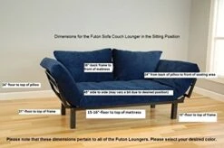 Best Futon Lounger - Frame ONLY - Sit Lounge Sleep - Small Furniture For College Dorm, Bedroom Studio Apartment Guest Room Covered Patio Porch -Amazon Store 517c0xpS3NL