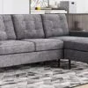 ATMUTE Sectional Sofa Couch Converible - L Shaped Sofa Adult Size With Grey Chenille Fabric - Comfy 3 Seat Couches With Reversible Chaise Lounge For Living Room, Apartment And Small Space -Amazon Store 517g14tcKWL