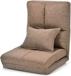 Giantex Triple Fold Down Sofa Bed, Adjustable Floor Couch Sofa With One Pillow, 6 Reclining Position, Convertible Upholstered Guest Sleeper, Modern Folding Lounge Chaise For Living Room And Bedroom -Amazon Store 517iOTAi4L. AC