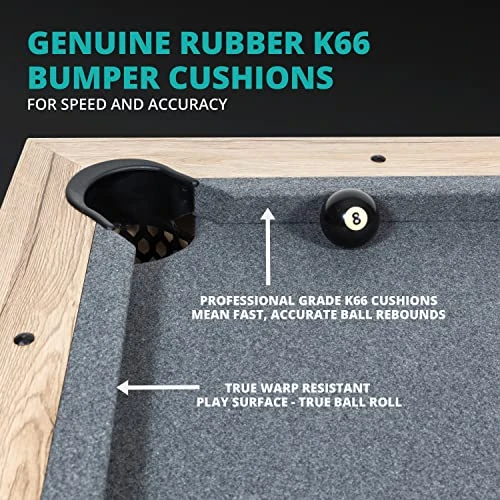 Freetime Fun Rockford 7-FT 3 In 1 Multi Game Featuring Pool Dining Table And Table Tennis Tables, Storage Benches And Upgraded Accessories Kit Included 4 Freetime Fun Rockford 7-FT 3 In 1 Multi Game Featuring Pool Dining Table And Table Tennis Tables, Storage Benches And Upgraded Accessories Kit Included - Image 2