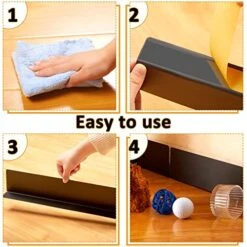 20 Pcs Under Couch Toy Blocker Black Couch Blocker For Pets Bumper For Under Furniture Baffle Board With Strong Adhesive Adjustable Guard To Stop Going Under Sofa Couch Bed, Easy Install (3.2 Inch)