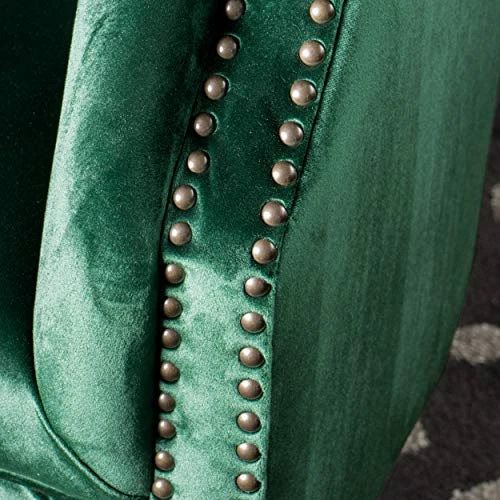 Christopher Knight Home Akira Velvet Club Chair, Emerald 29.6D X 33W X 30.25H In 5 Christopher Knight Home Akira Velvet Club Chair, Emerald 29.6D X 33W X 30.25H In - Image 3