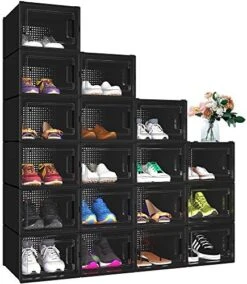 YITAHOME XL Shoe Storage Box, 18 PCS Shoe Storage Organizers Stackable Shoe Storage Box Rack Containers Drawers - White (X-Large Size-Fit For All Size Shoes) -Amazon Store 517tRLLCeXL. AC