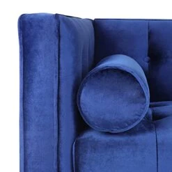 Wirrytor Mid-Century Velvet Chesterfield Sofa Couch, Modern Love Seats Sofa Furniture, Upholstered Button Tufted Couch With 2 Bolster Pillows For Living Room Apartment(Blue) 18 Wirrytor Mid-Century Velvet Chesterfield Sofa Couch, Modern Love Seats Sofa Furniture, Upholstered Button Tufted Couch With 2 Bolster Pillows For Living Room Apartment(Blue) -Amazon Store 518AajQQNsL