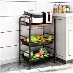Free Standing Kitchen Storage Shelf Rack Kitchen Crevice Storage Rack Floor-to-ceiling Multi-layer Trolley Fruit And Vegetable Rack Narrow Refrigerator Gap Storage Rack Shelf Kitchen Bakers Rack Micro -Amazon Store 518hhCgRorL. AC