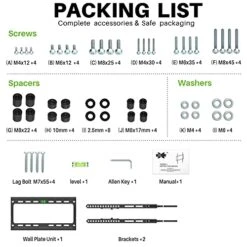 USX MOUNT Fixed TV Wall Mount With Low Profile For Most 26-55 Inch LED, LCD And Flat Screen TVs, TV Mount Bracket With VESA Up To 400x400mm And Weight Capacity 99lbs,and Space Saving TV Bracket -Amazon Store 518wRxY0RGL