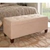 Linon Carmen Shoe Storage Ottoman, 20" X 48" X 20", Beige -Amazon Store 518zaIk93cL
