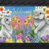 Briarwood Lane Spring Friends Bunnies Doormat Easter Welcome Floral 30" X 18" -Amazon Store 5194imLLDIL