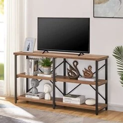 BON AUGURE Rustic Console Table With Shelves Behind Sofa, Industrial 3 Tier Entry Table For Hallway, Farmhouse Entryway Table For Living Room (55 Inch, Vintage Oak) 15 BON AUGURE Rustic Console Table With Shelves Behind Sofa, Industrial 3 Tier Entry Table For Hallway, Farmhouse Entryway Table For Living Room (55 Inch, Vintage Oak) -Amazon Store 5197NkHb9nL
